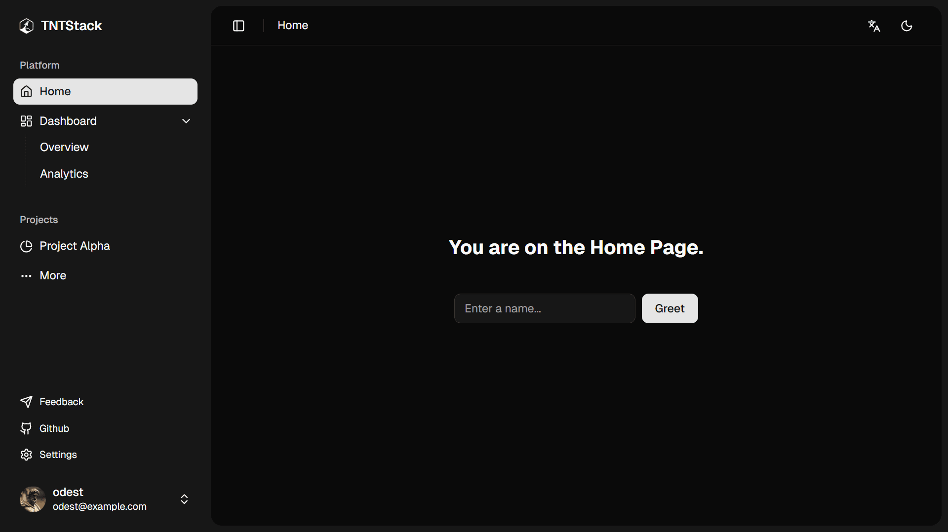 app screen