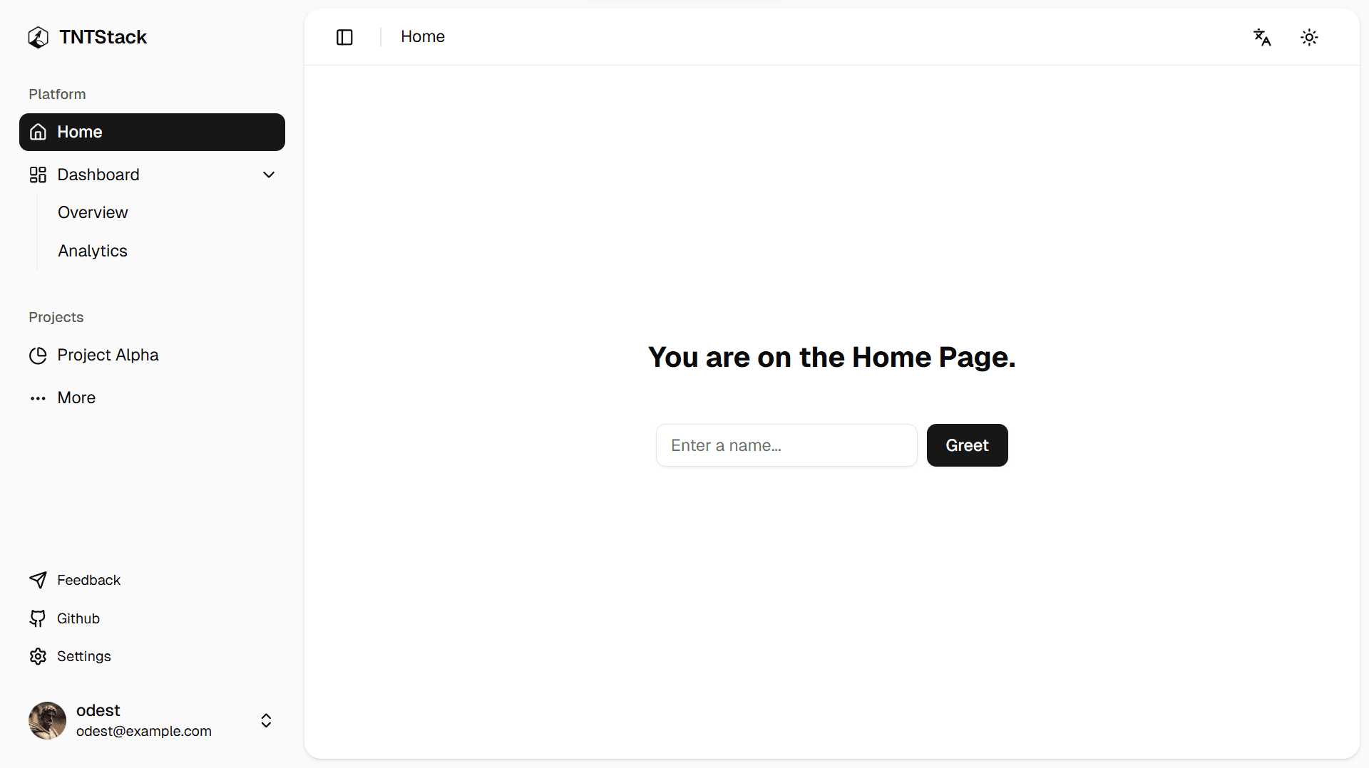 app screen